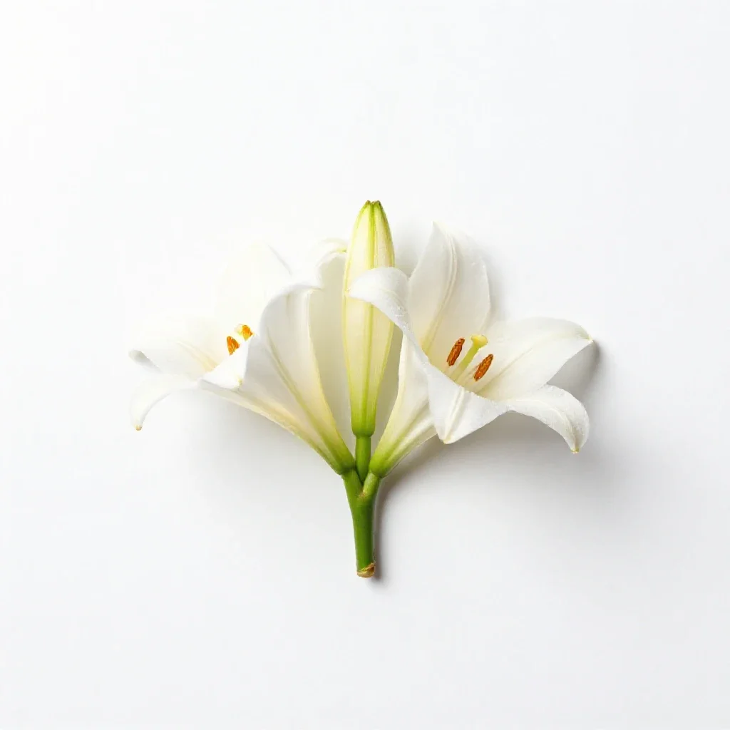 Mountain lily isolated on a white background
