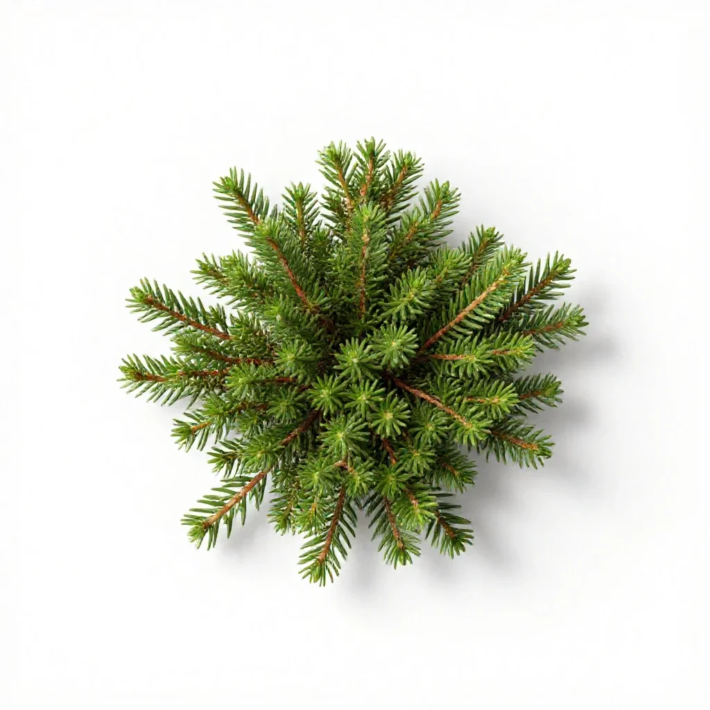Mountain rimu isolated on a white background