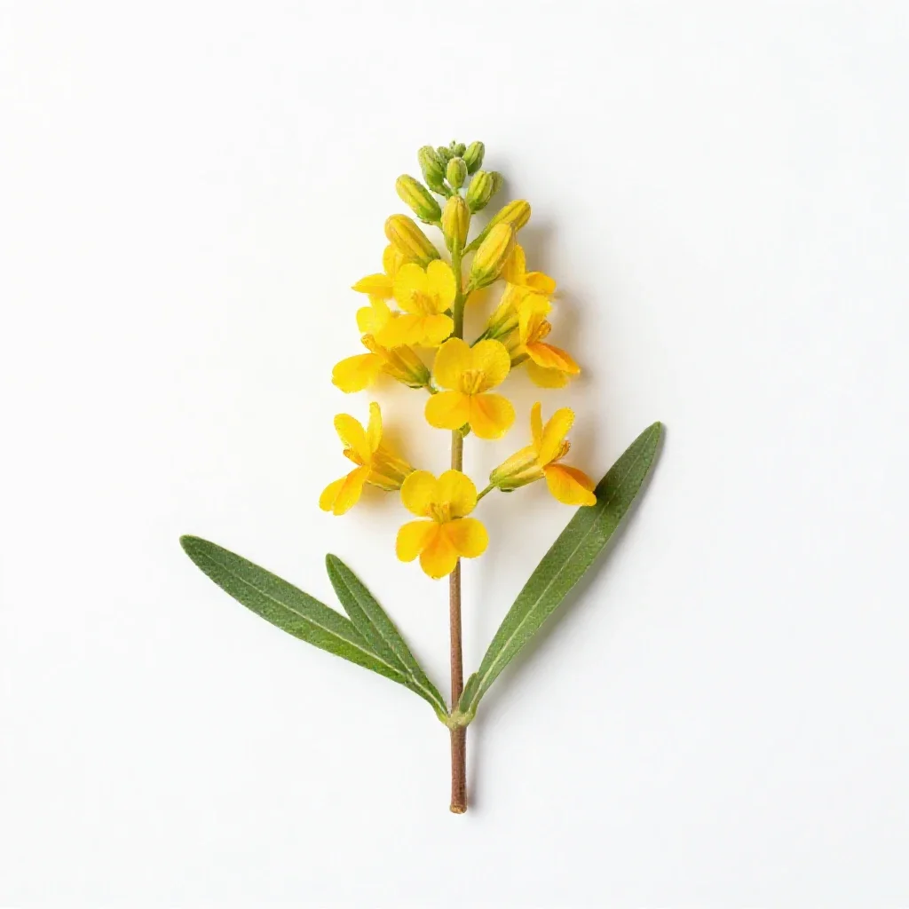Narrow-leaved flame flower isolated on a white background