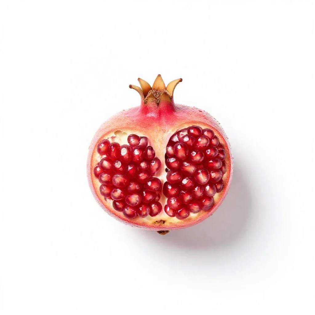 Native pomegranate isolated on a white background