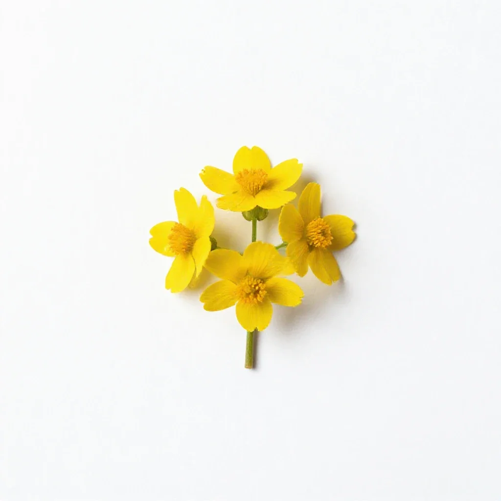 Nodding groundsel isolated on a white background