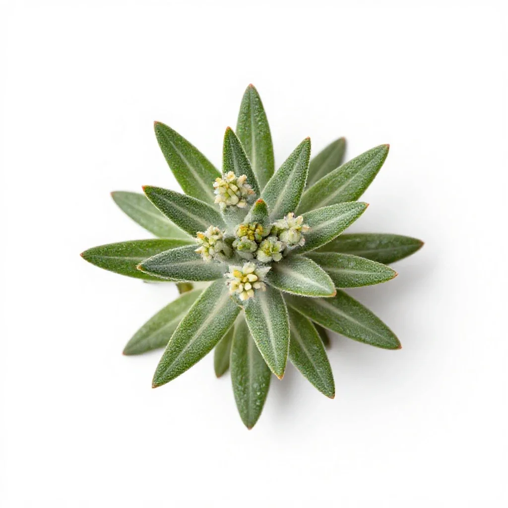 North island edelweiss isolated on a white background