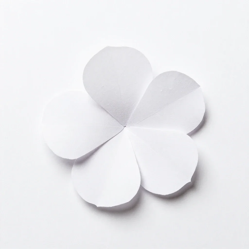Paper flower isolated on a white background