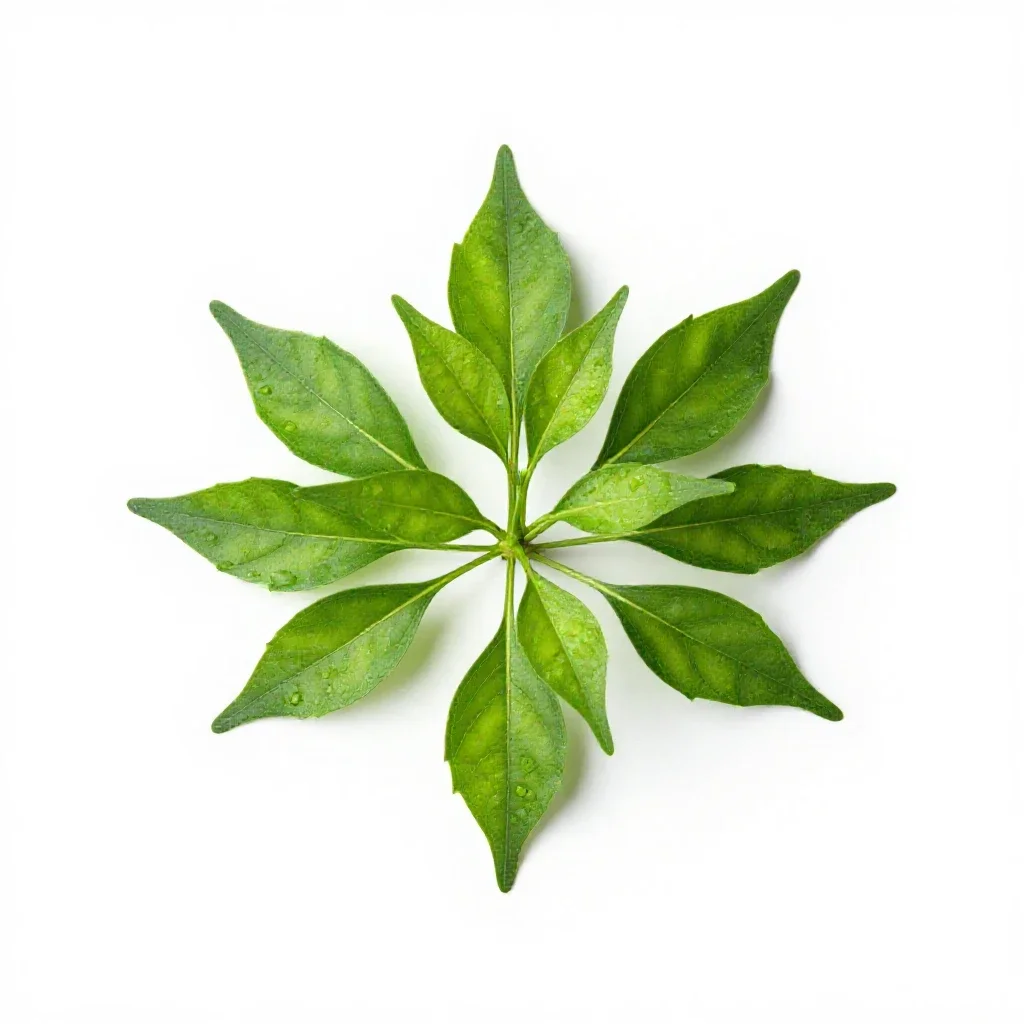Pepper shrub isolated on a white background
