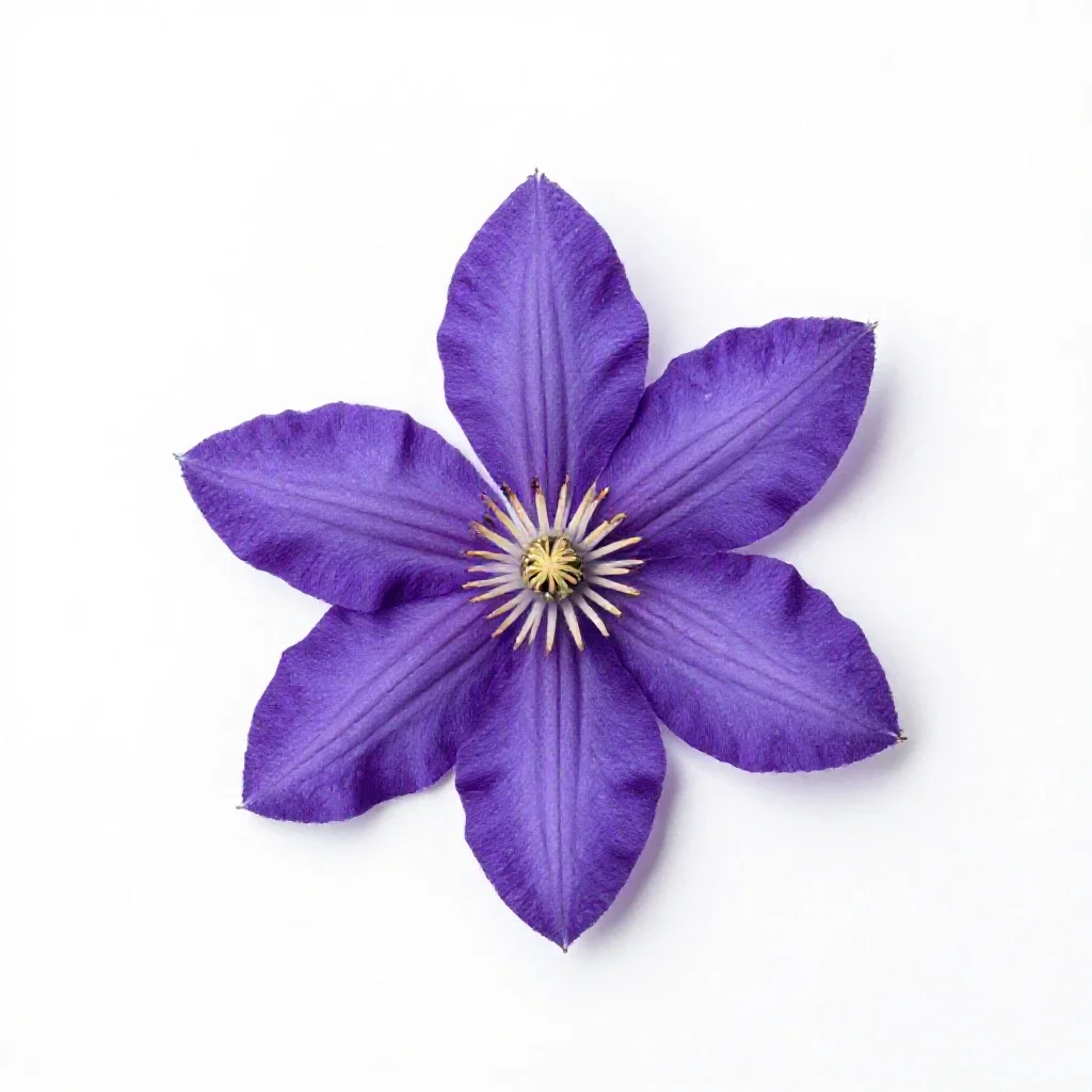 Pipestem clematis isolated on a white background