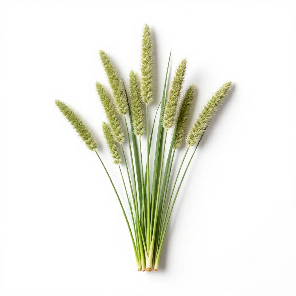 Plumed tussock isolated on a white background