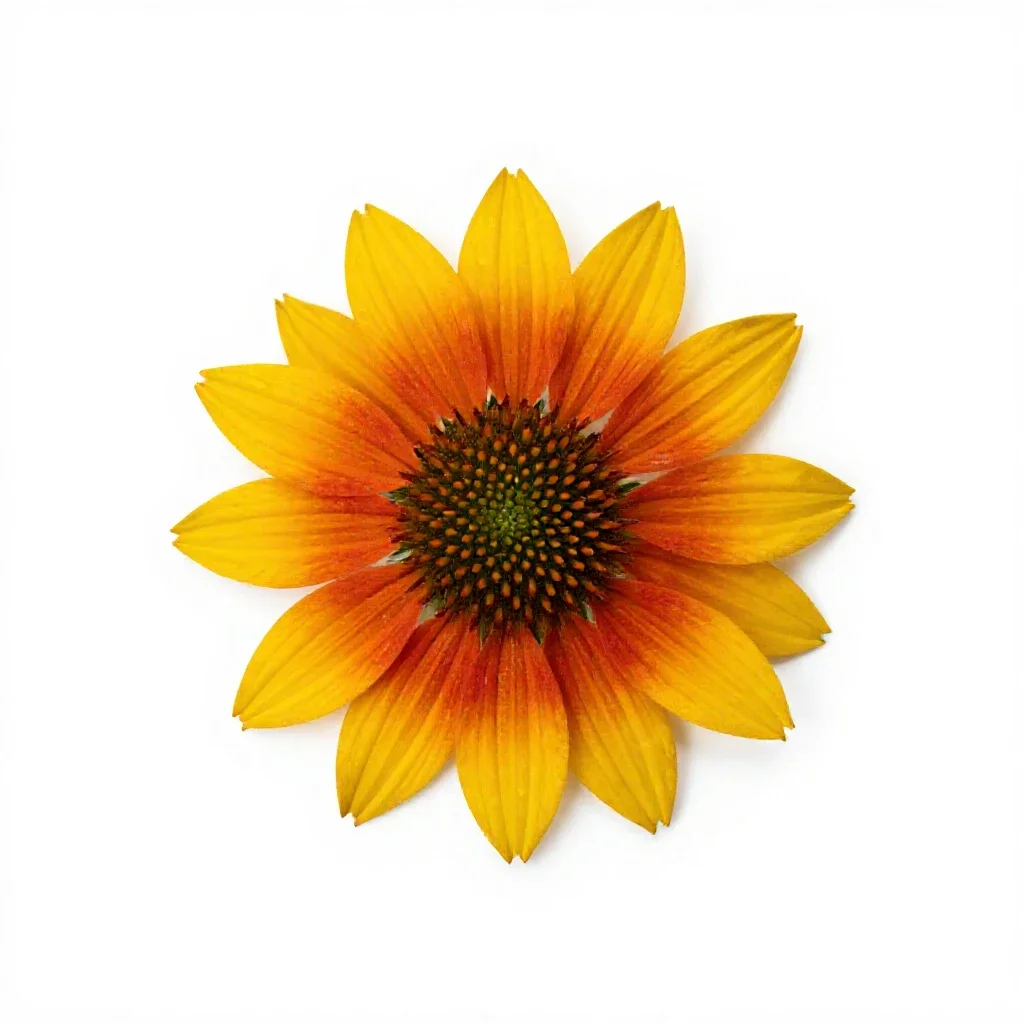 Prairie coneflower isolated on a white background