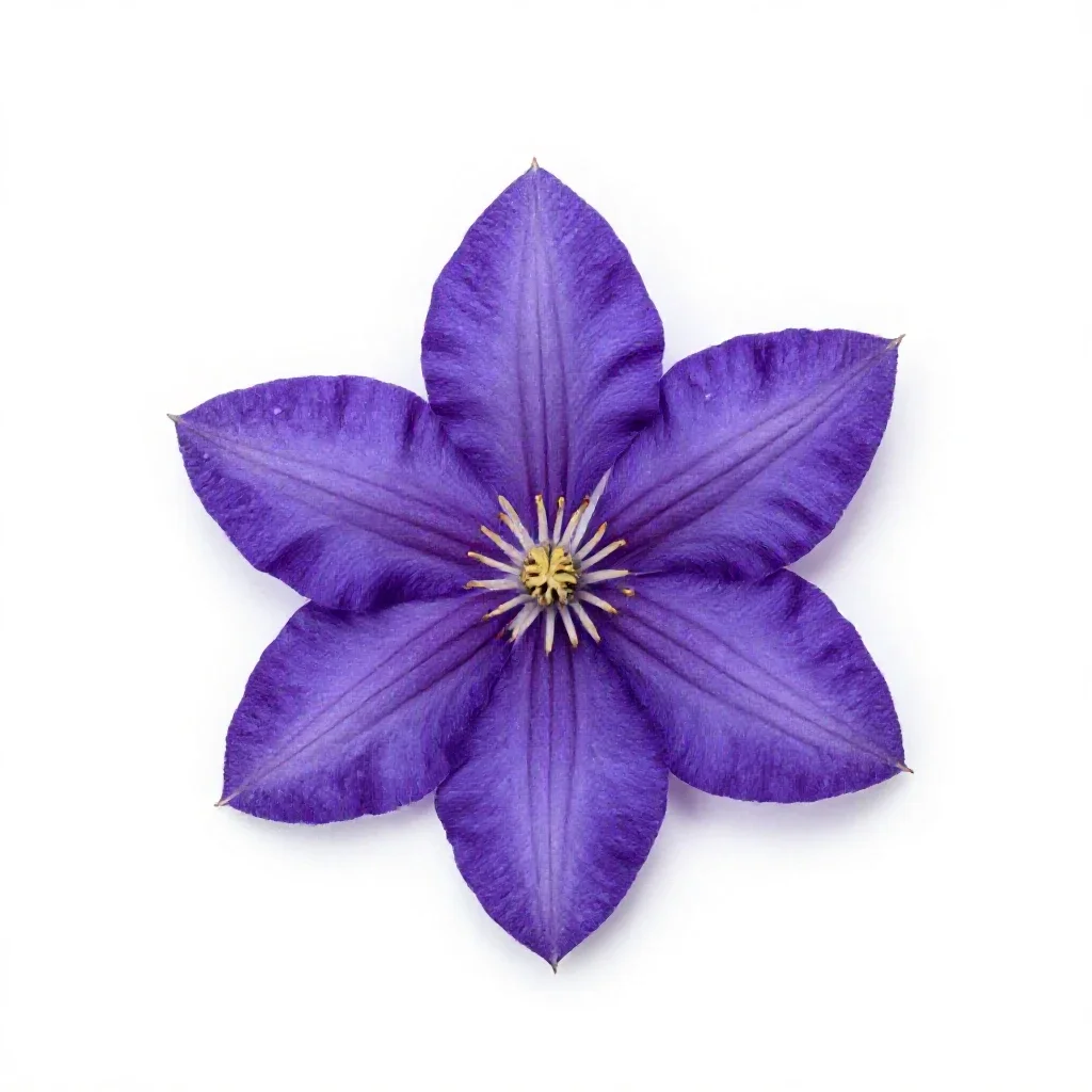 Purple clematis isolated on a white background