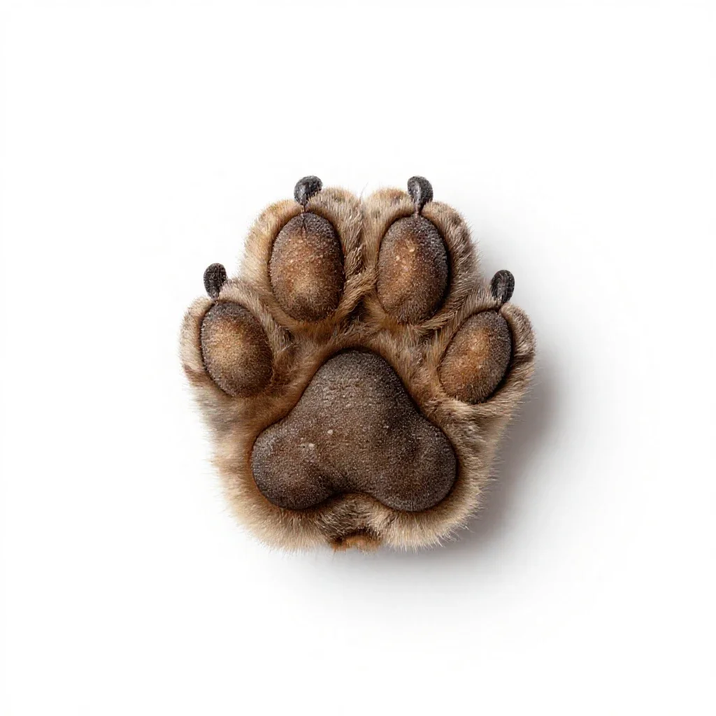 Pussy-paw isolated on a white background