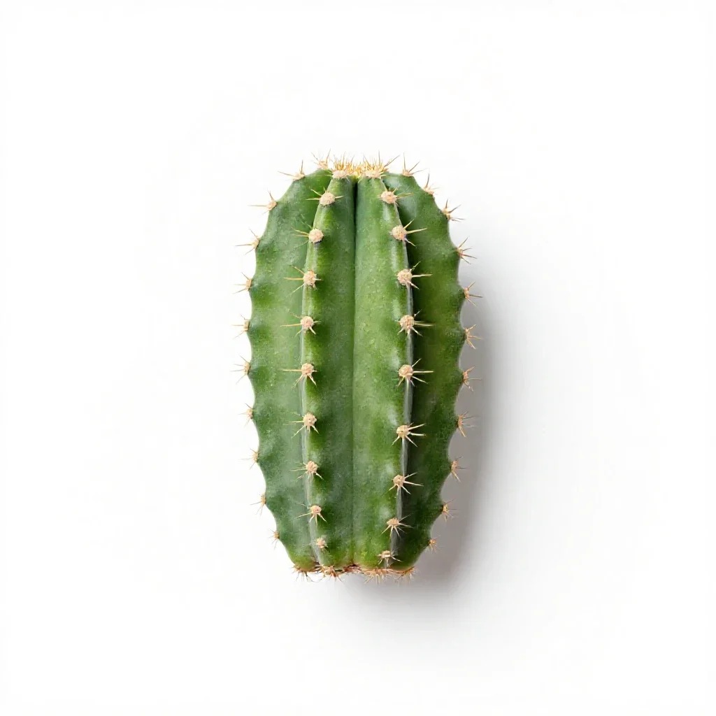 Rattail cactus isolated on a white background