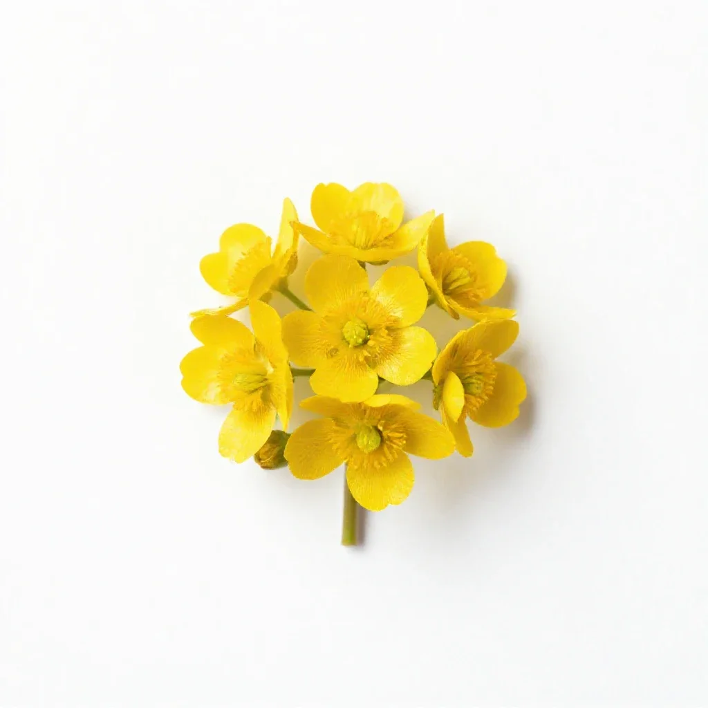 Sagebrush buttercup isolated on a white background