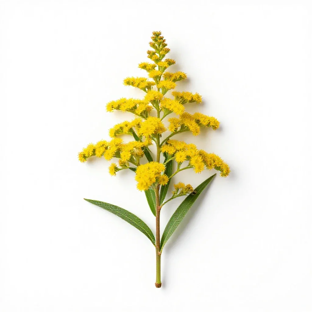 Seaside goldenrod isolated on a white background