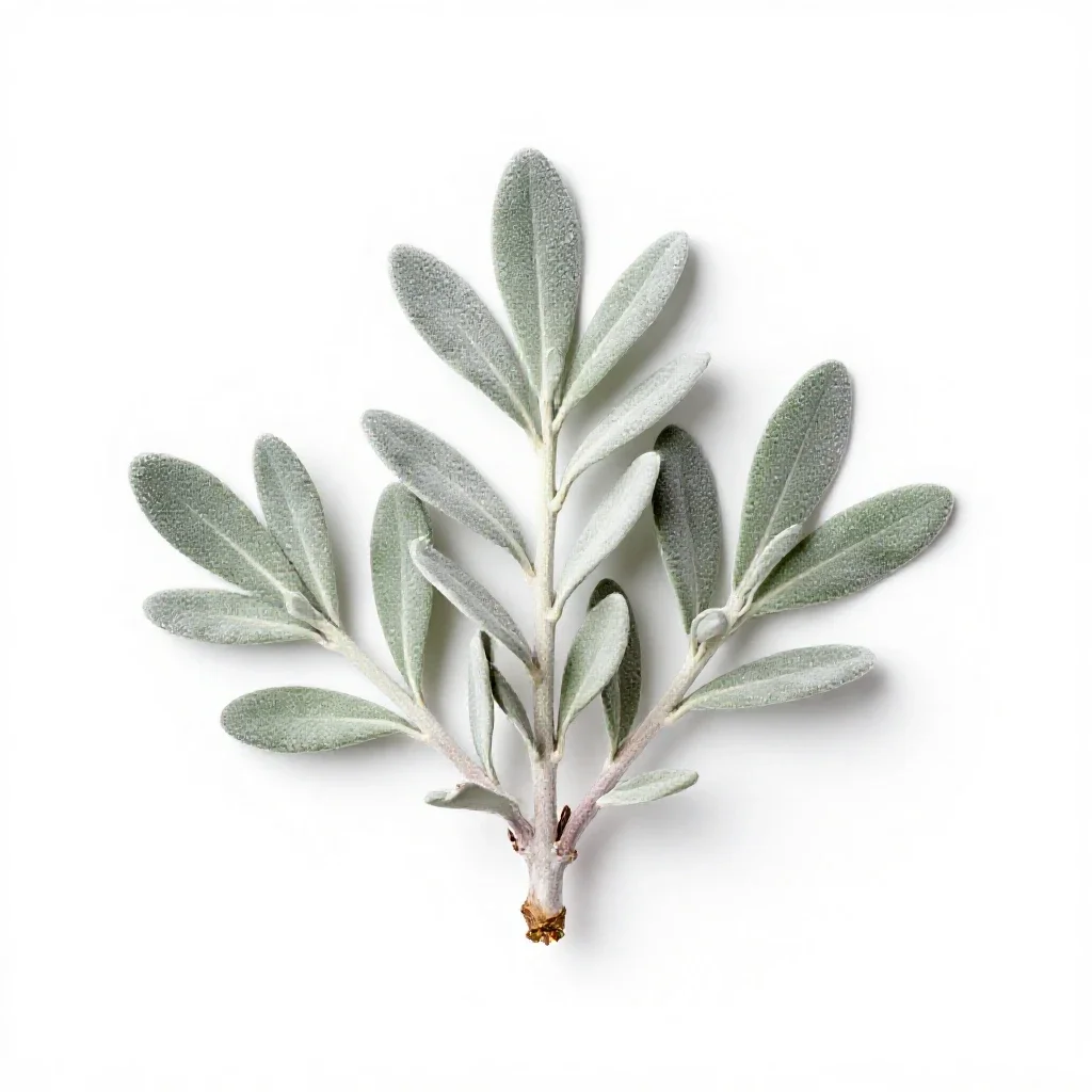 Silver sage isolated on a white background