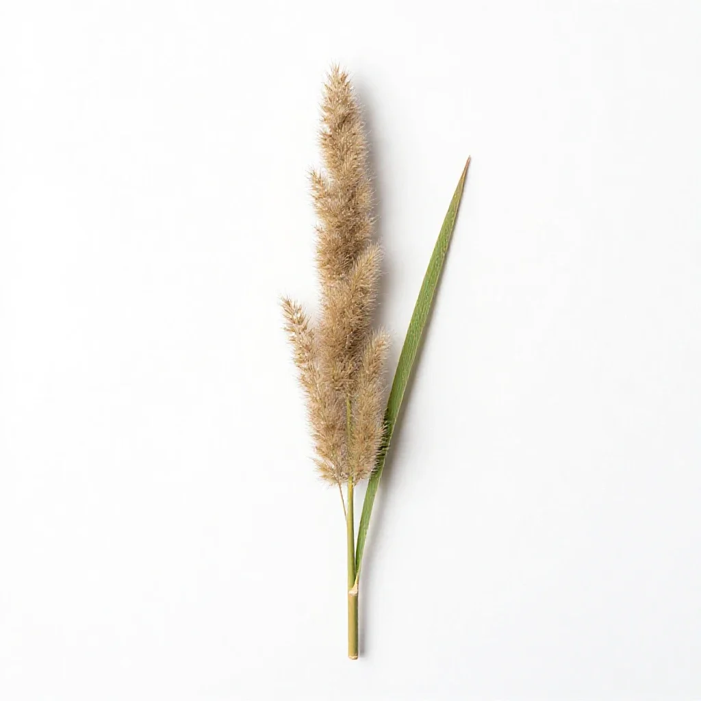 Slender rush isolated on a white background