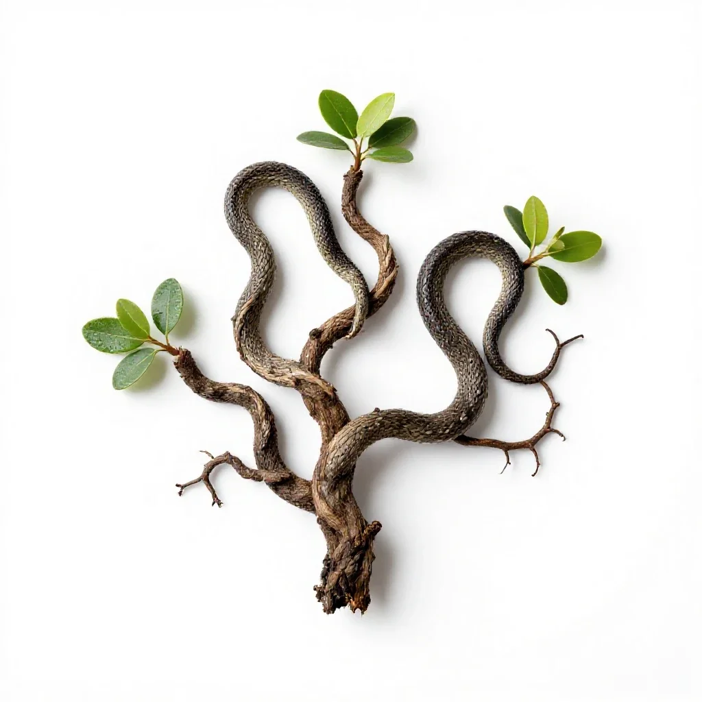 Snakewood isolated on a white background