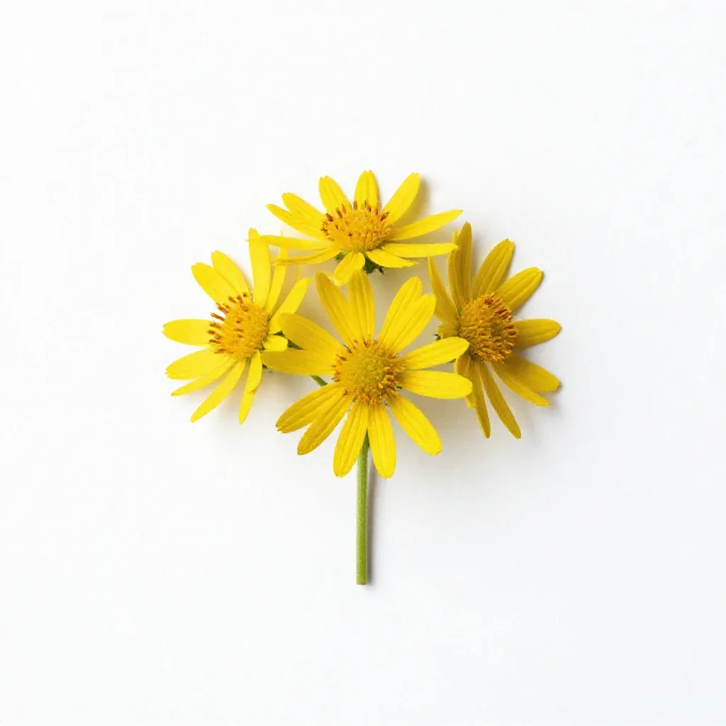 Sneezeweed isolated on a white background