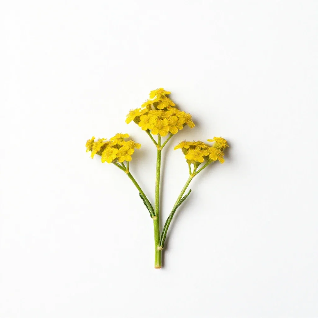 Sneezeweed yarrow isolated on a white background