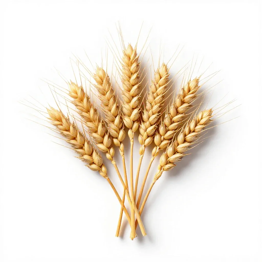 Squirreltail barley isolated on a white background