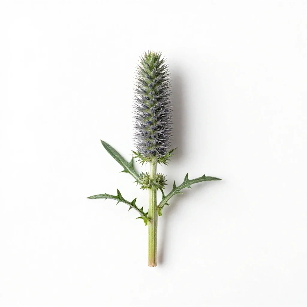 Stemless carline thistle isolated on a white background