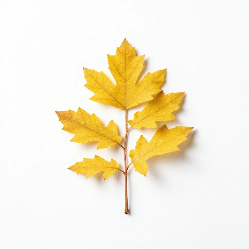 Stemless golden weed isolated on a white background