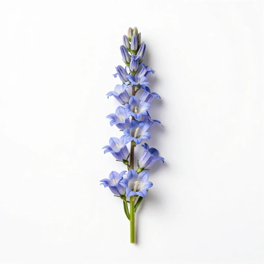 Tall bellflower isolated on a white background
