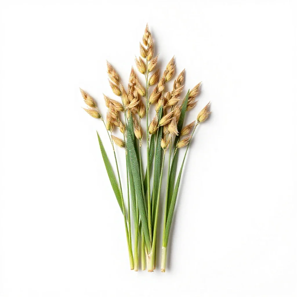 Tall oat grass isolated on a white background