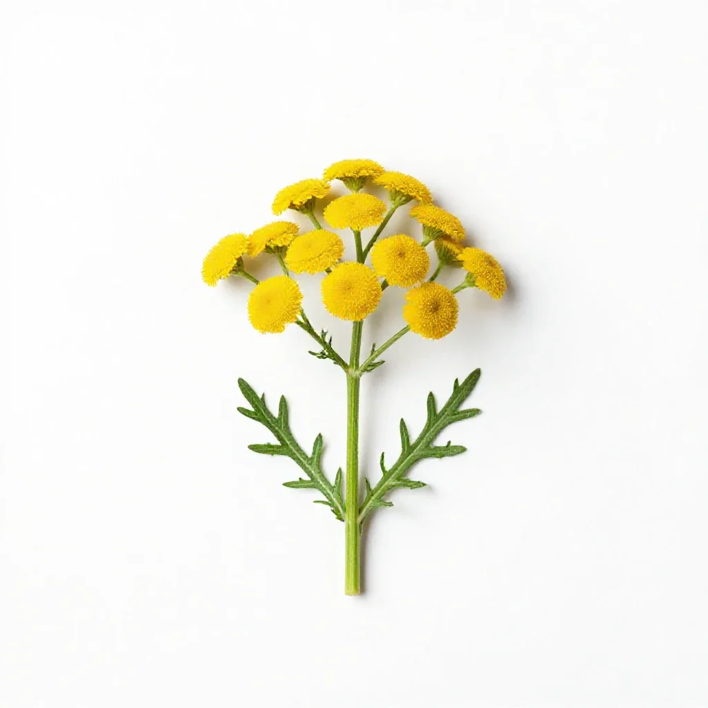 Tansy-leaved rocket isolated on a white background