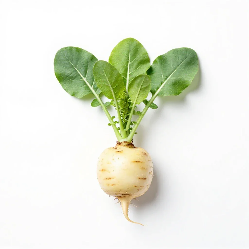 Turnip plant isolated on a white background