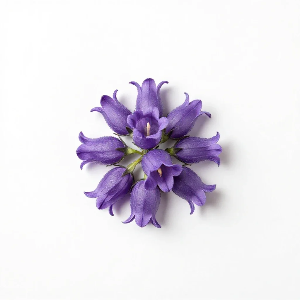 Tussock bellflower isolated on a white background
