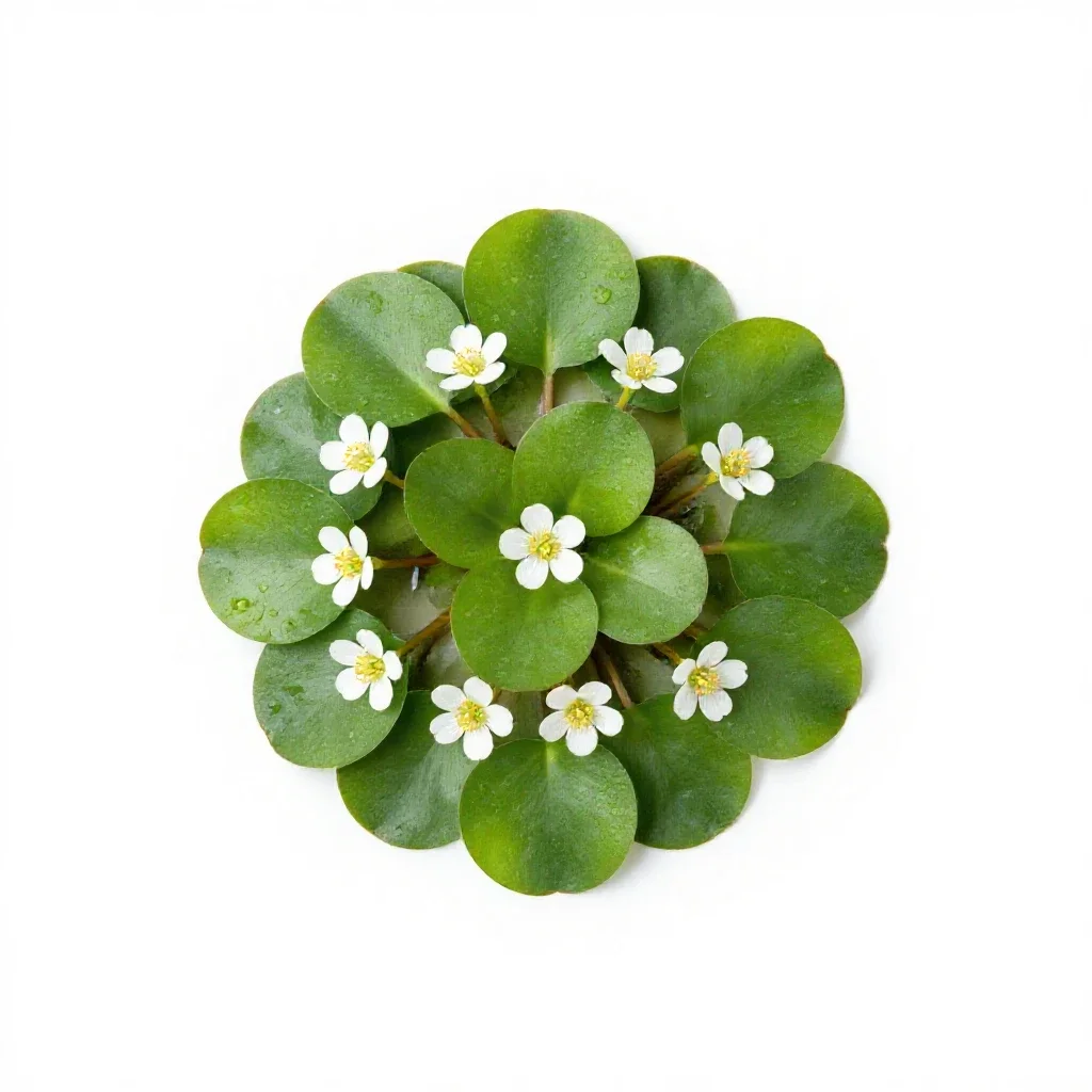 Water crowfoot isolated on a white background