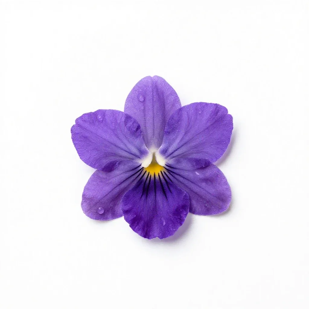 Water violet isolated on a white background