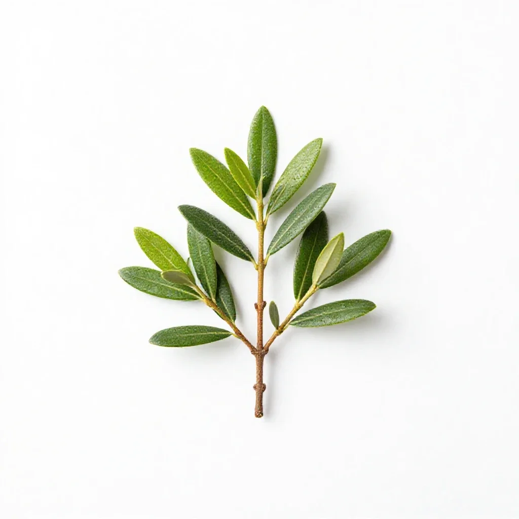 Wax myrtle isolated on a white background