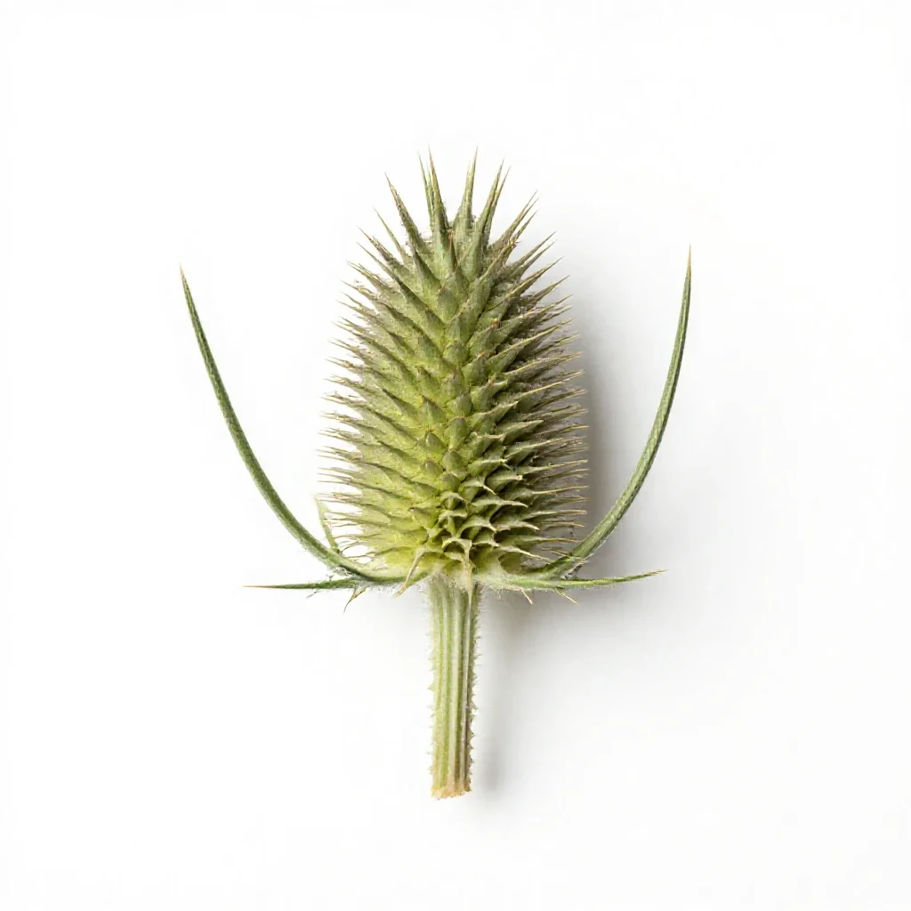 Welted thistle isolated on a white background