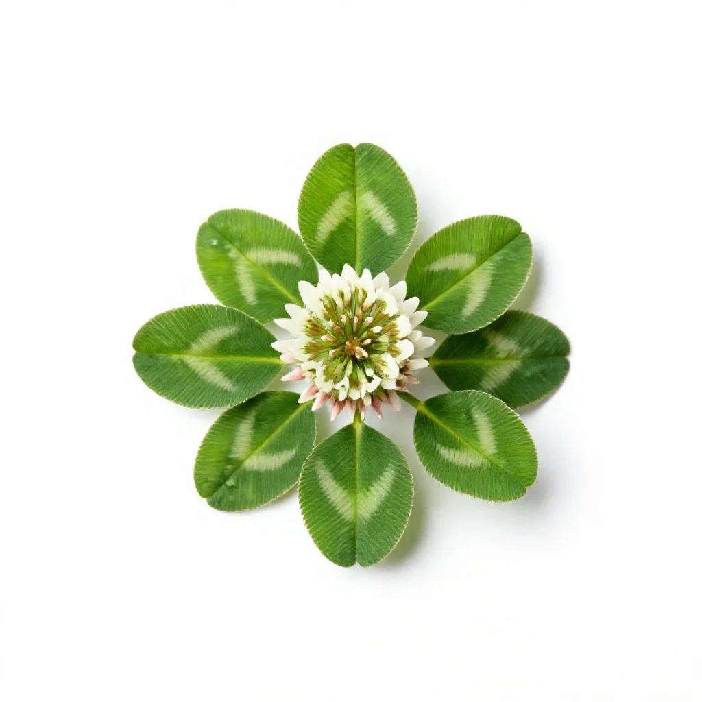 White clover isolated on a white background