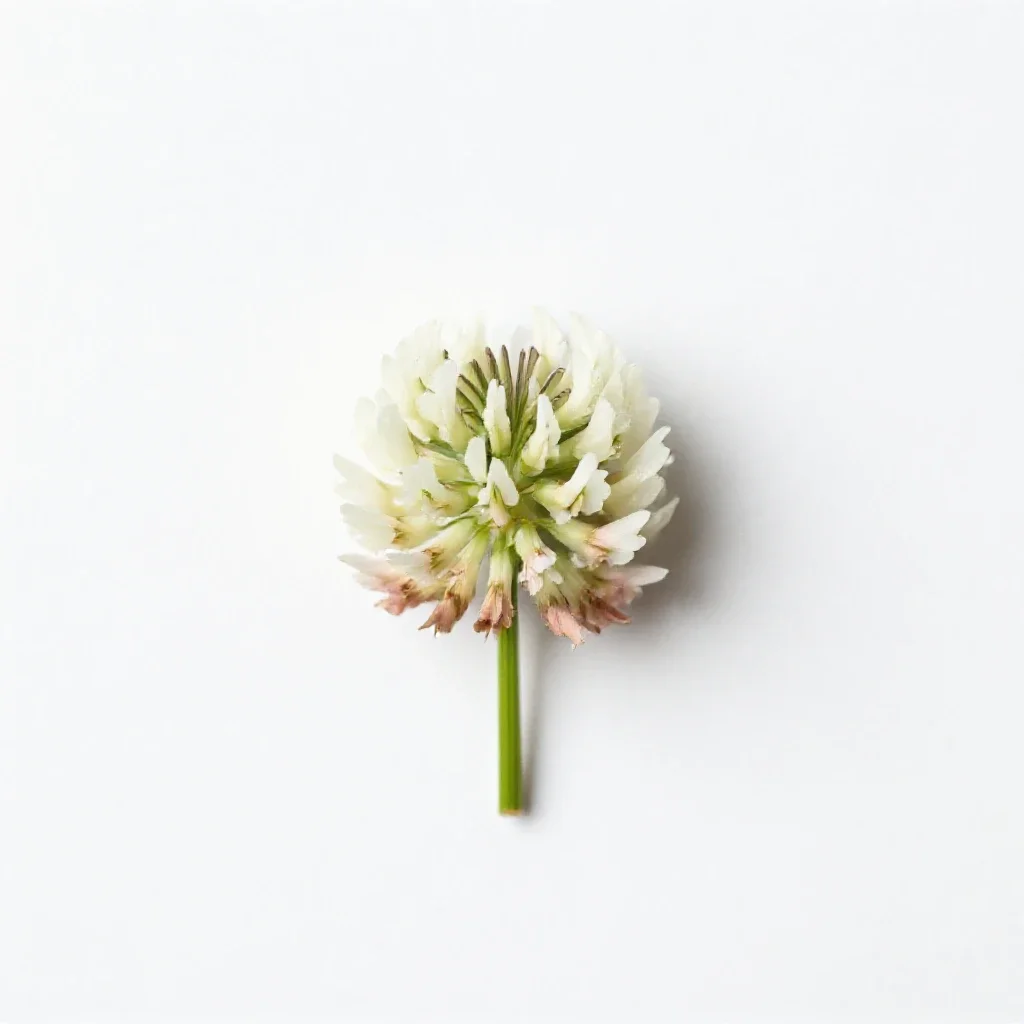 White sweet clover isolated on a white background