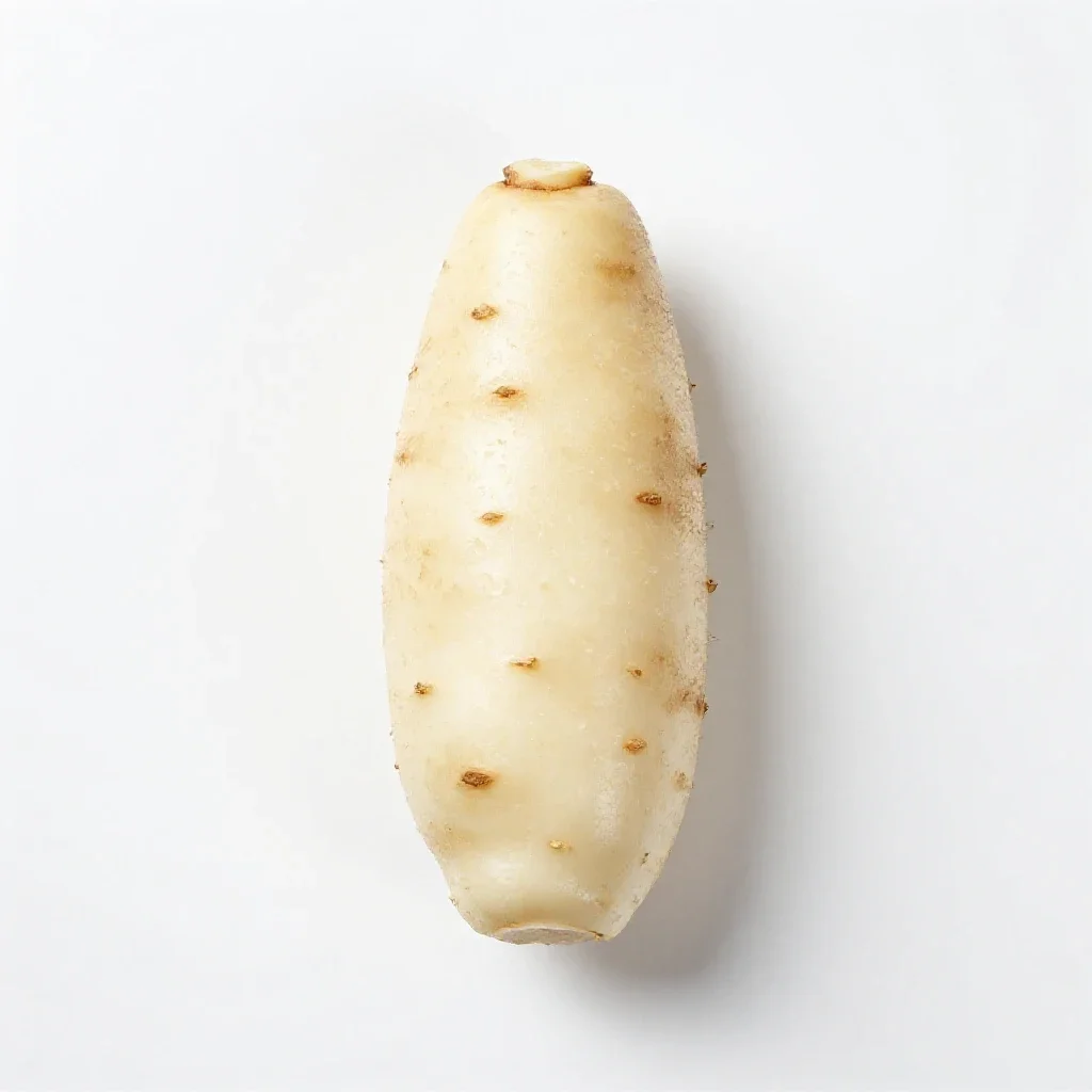 White yam isolated on a white background