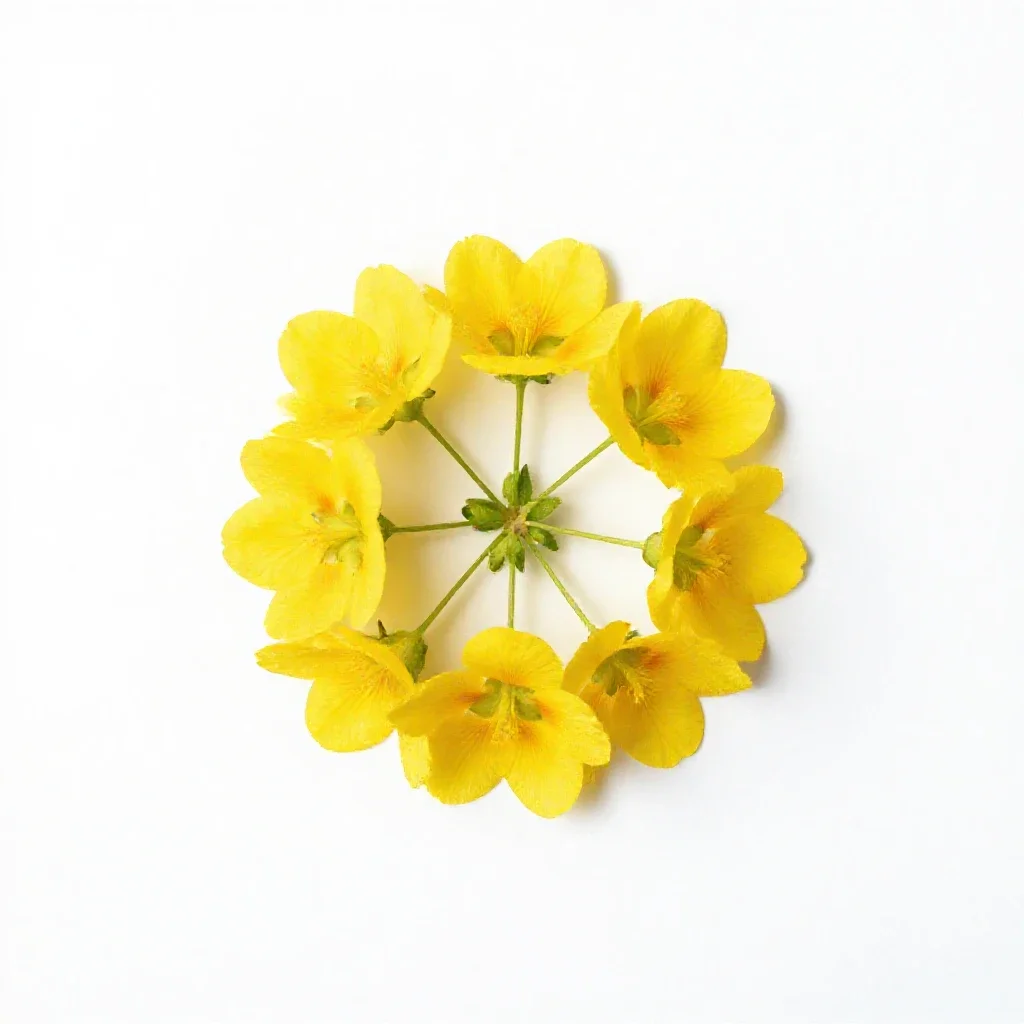 Whorled loosestrife isolated on a white background