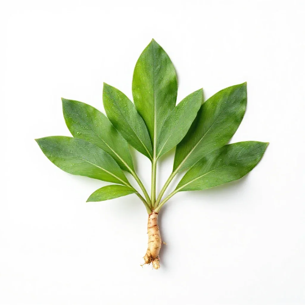 Wild ginger isolated on a white background