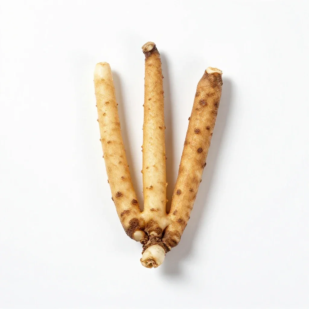 Wild yam isolated on a white background