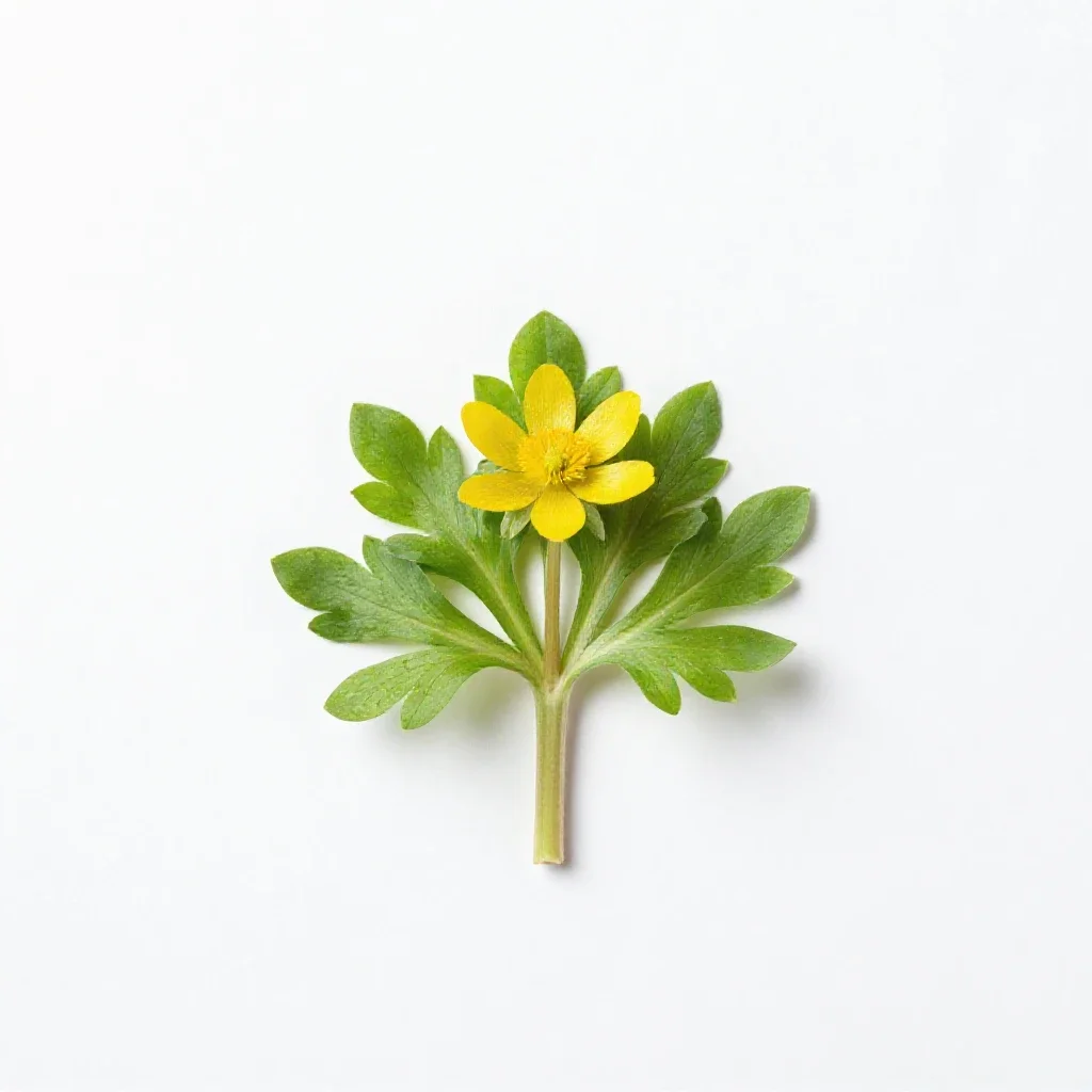 Winter aconite isolated on a white background
