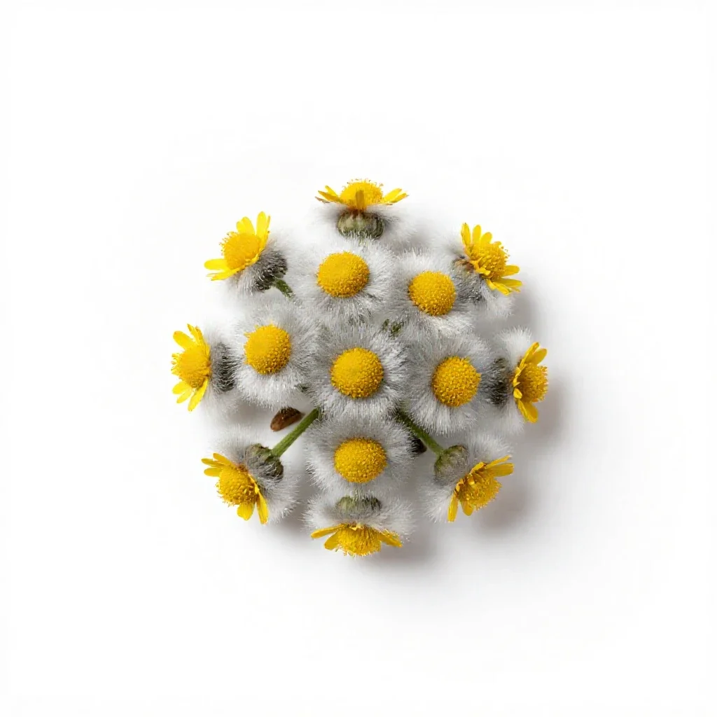 Woolly daisy isolated on a white background