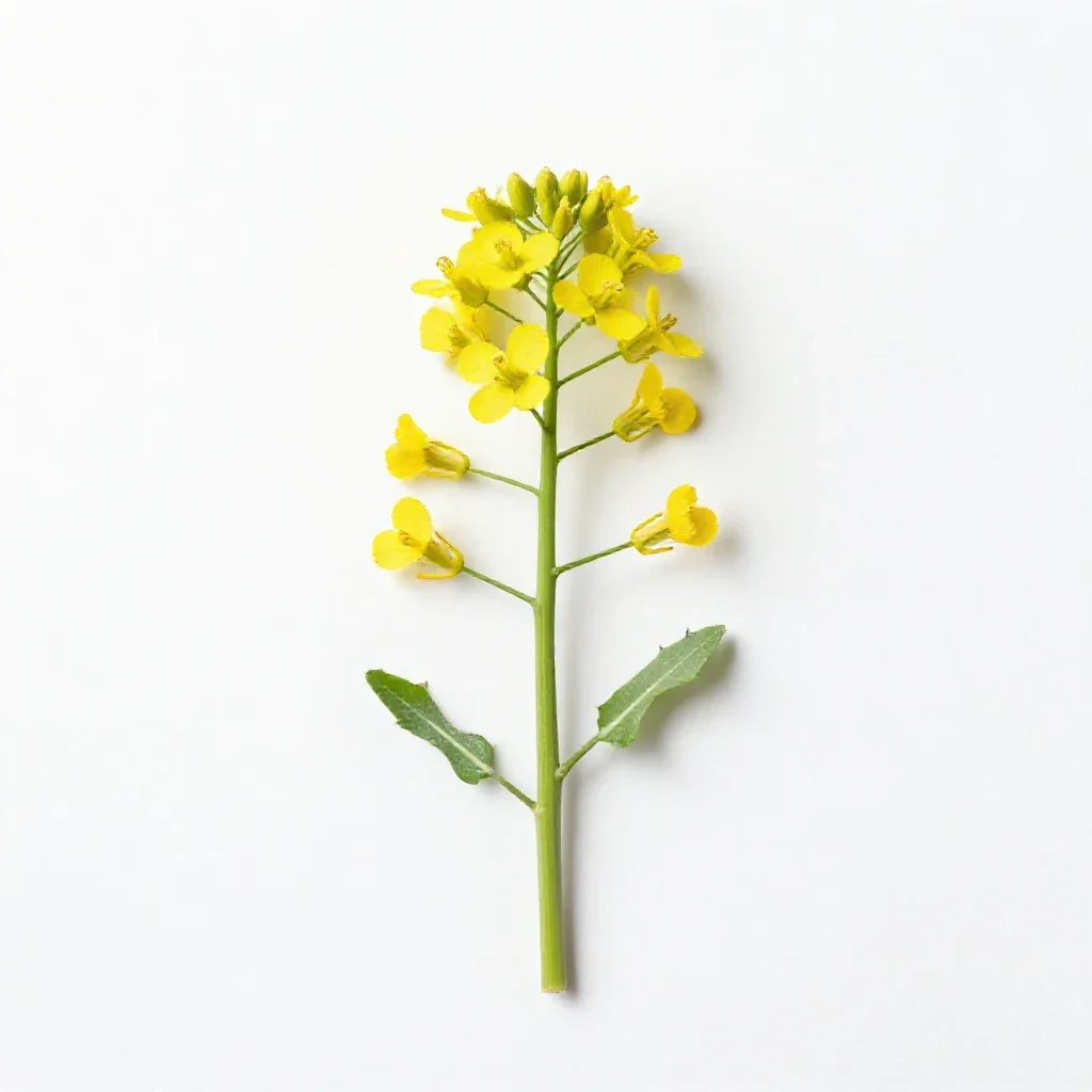Wormseed mustard isolated on a white background