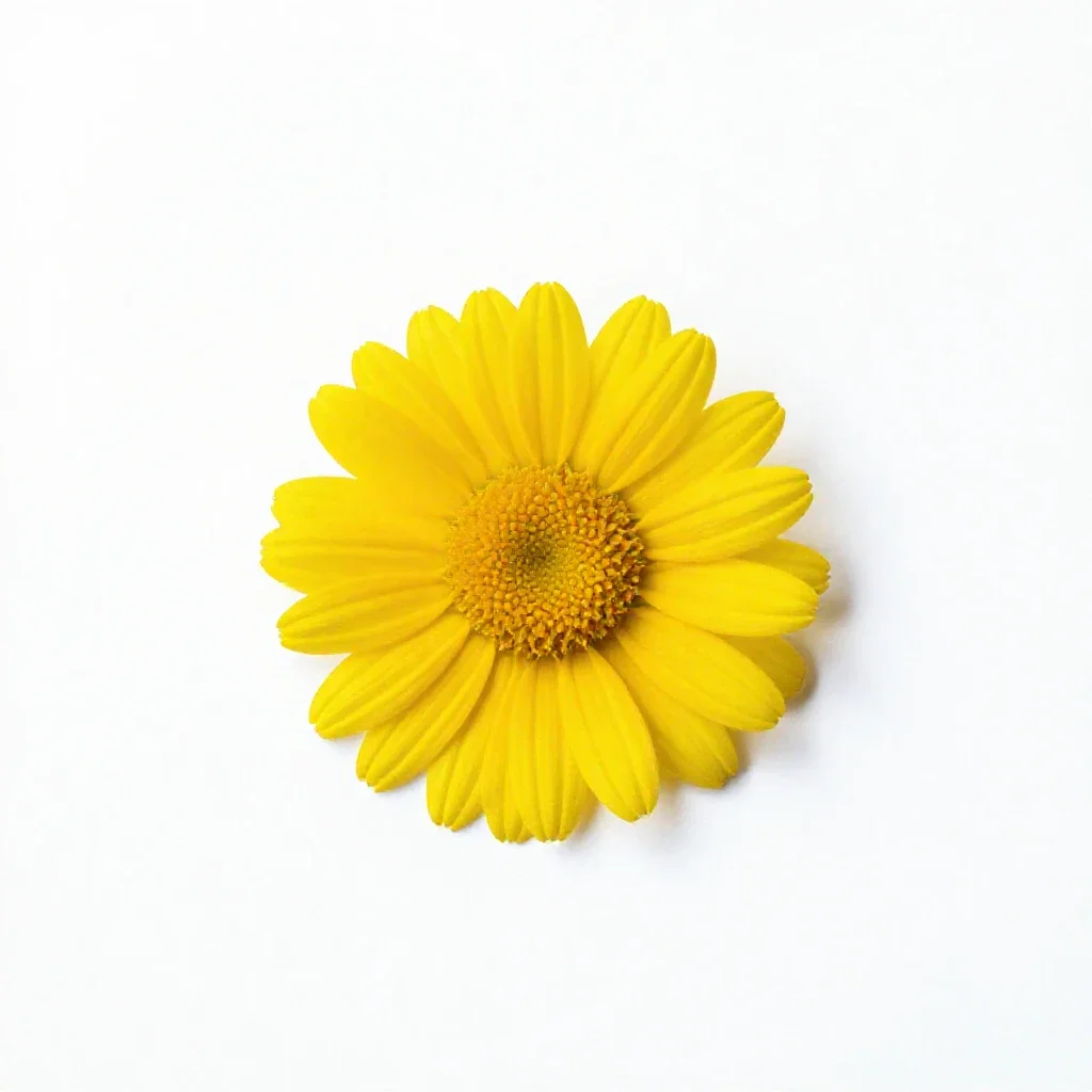 Yellow spiny daisy isolated on a white background