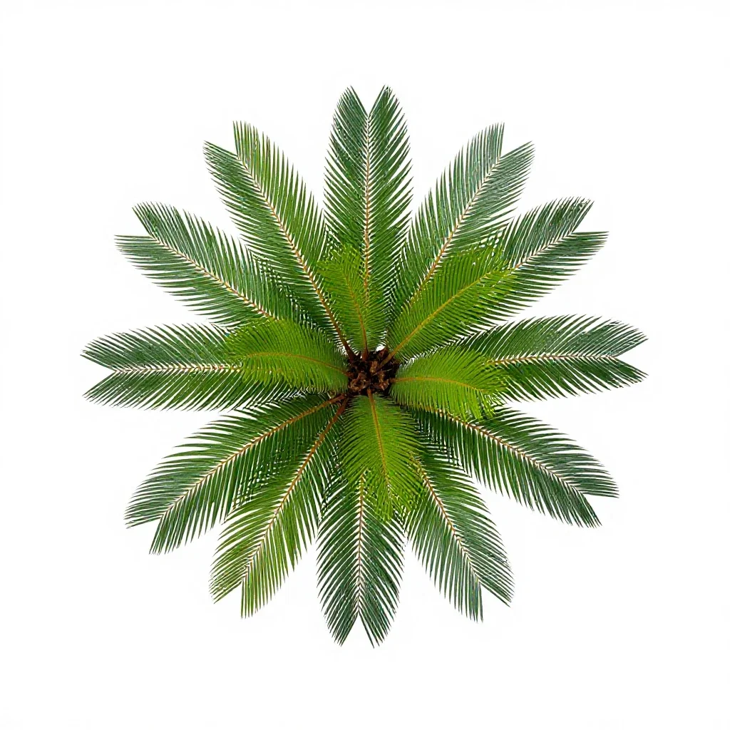 Zamia isolated on a white background
