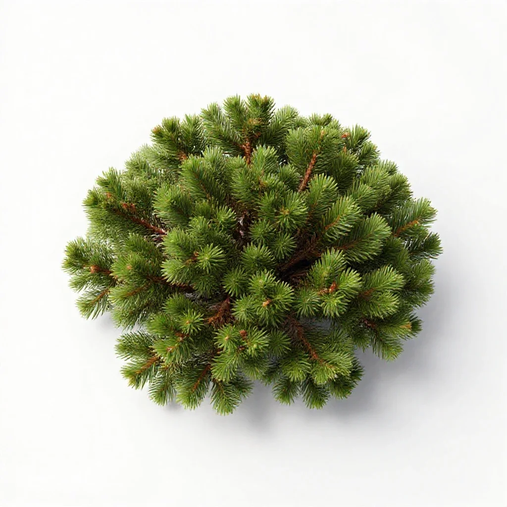 Alpine totara isolated on a white background