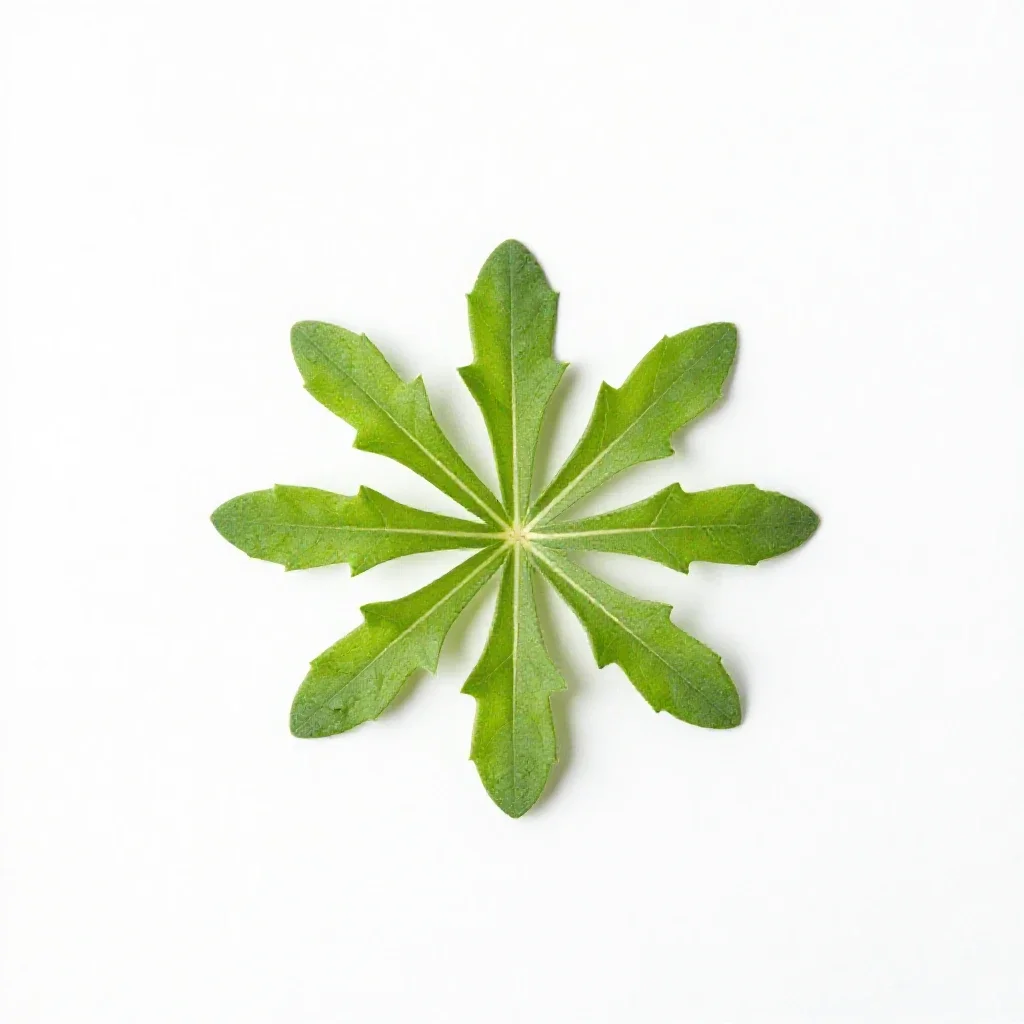 Arrowleaf groundsel isolated on a white background