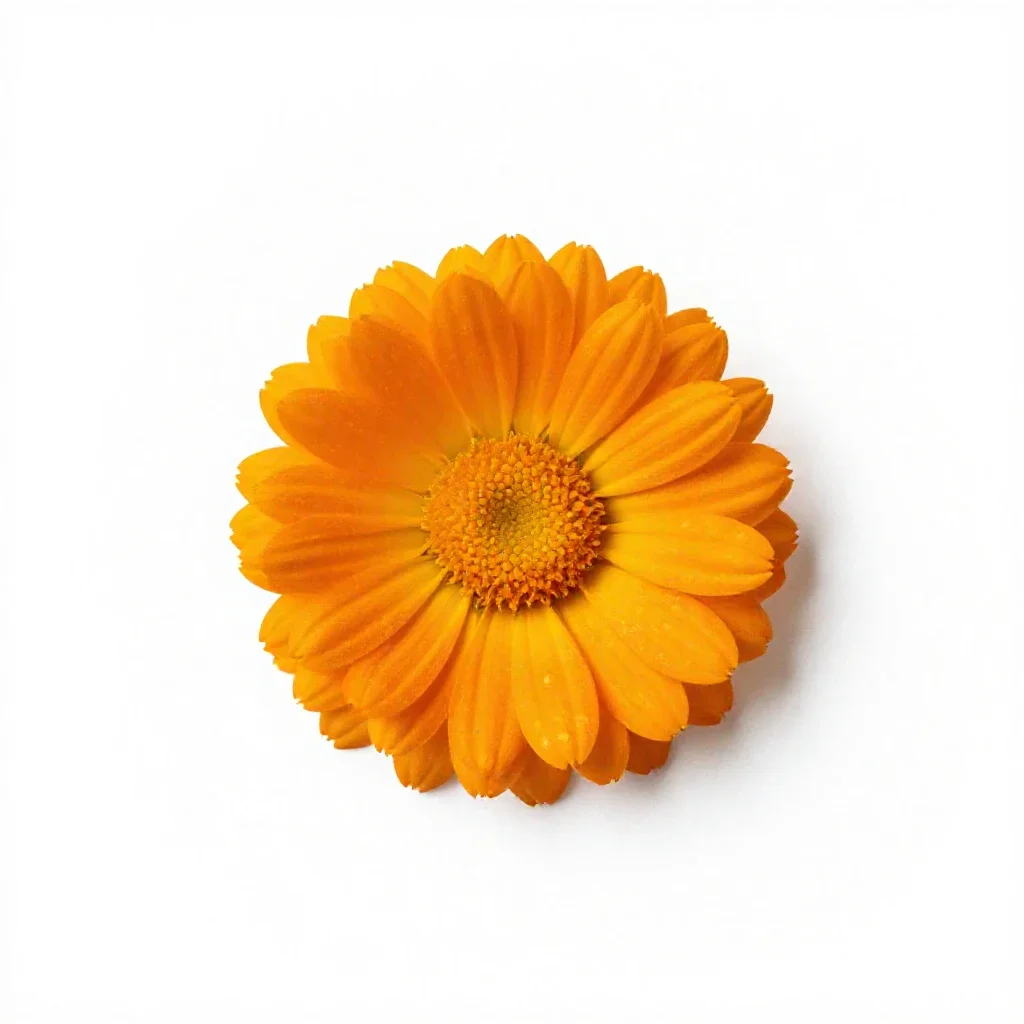 Orange daisy isolated on a white background