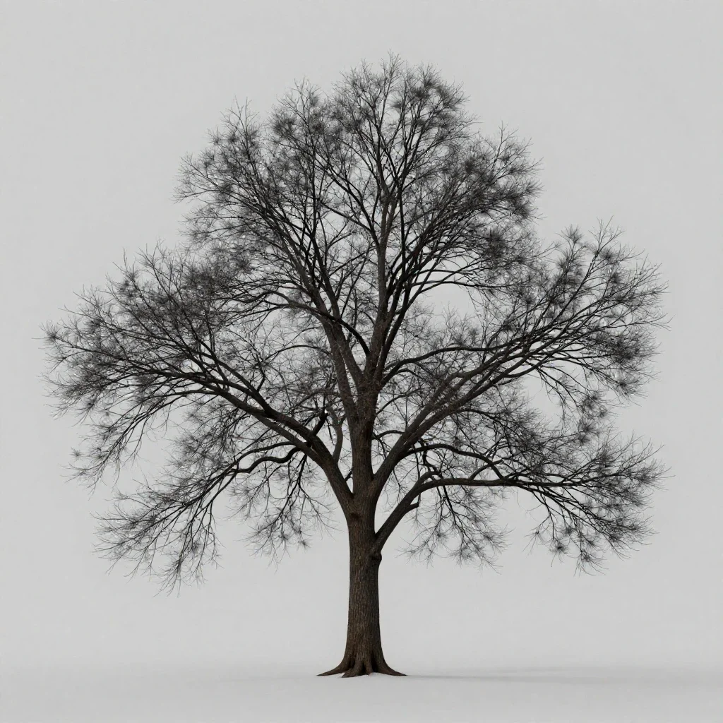 Black ash isolated on a white background