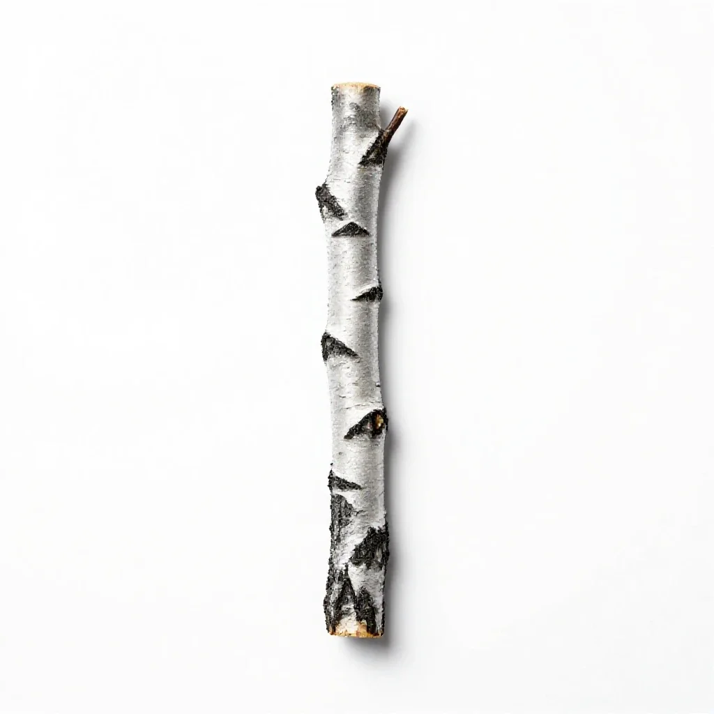 Black birch isolated on a white background