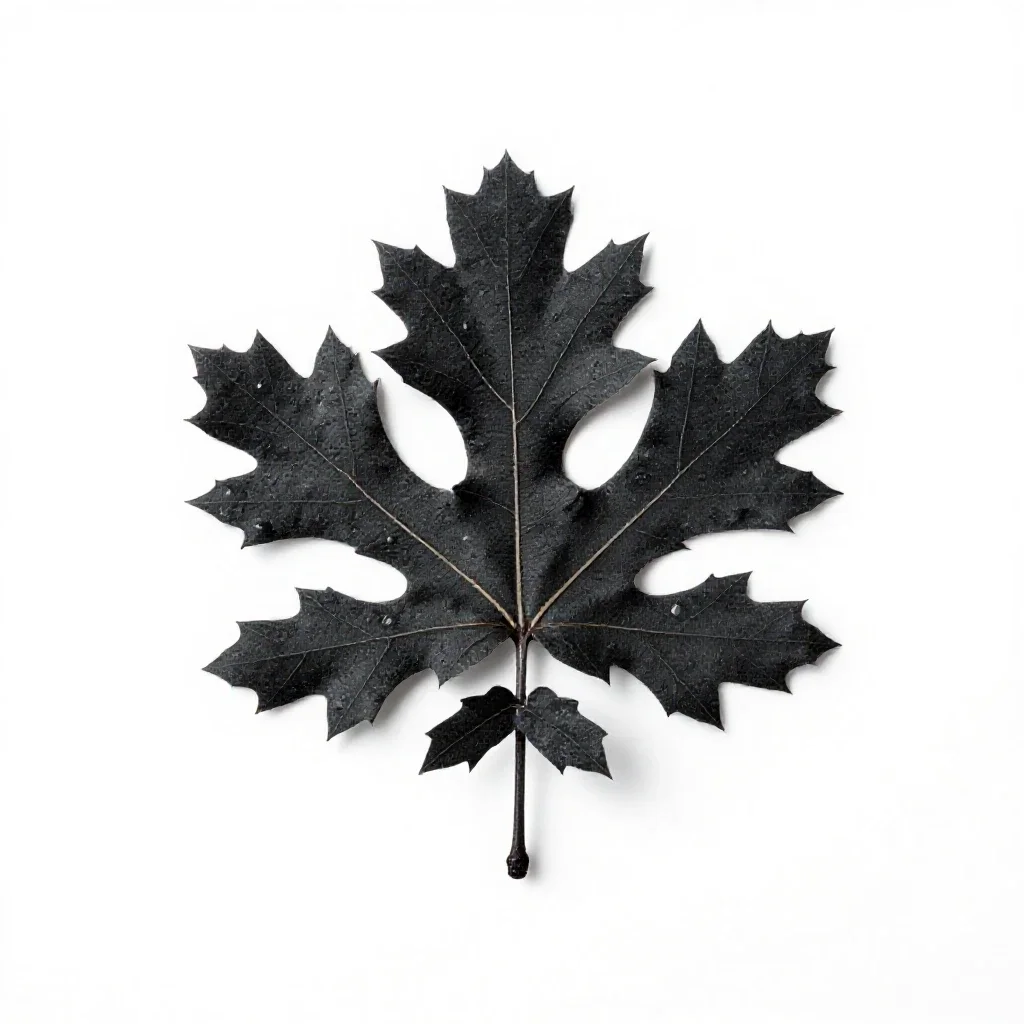 Black oak isolated on a white background
